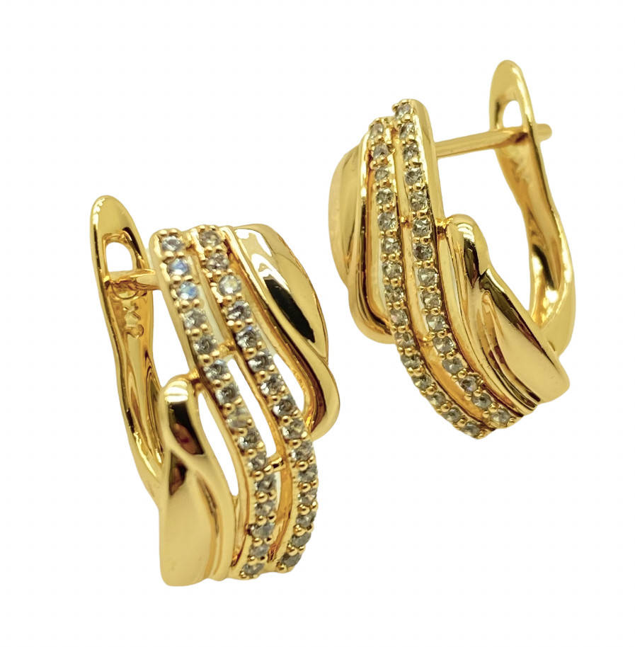 

Серьги гвоздики Xuping. 18k. 16х9 мм