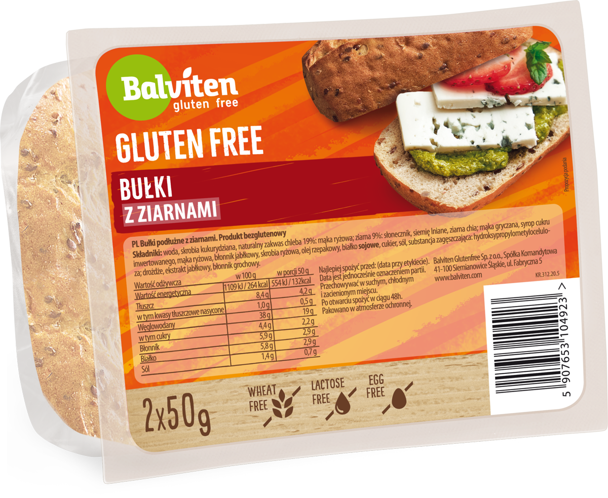 

Булочки без глютена зерновые Balviten 100 г