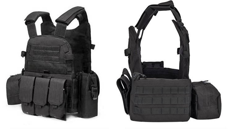 

Плитоноска с подсумками тактическая, военный бронежилет Plate Carrier (Black)(TopShop UA)