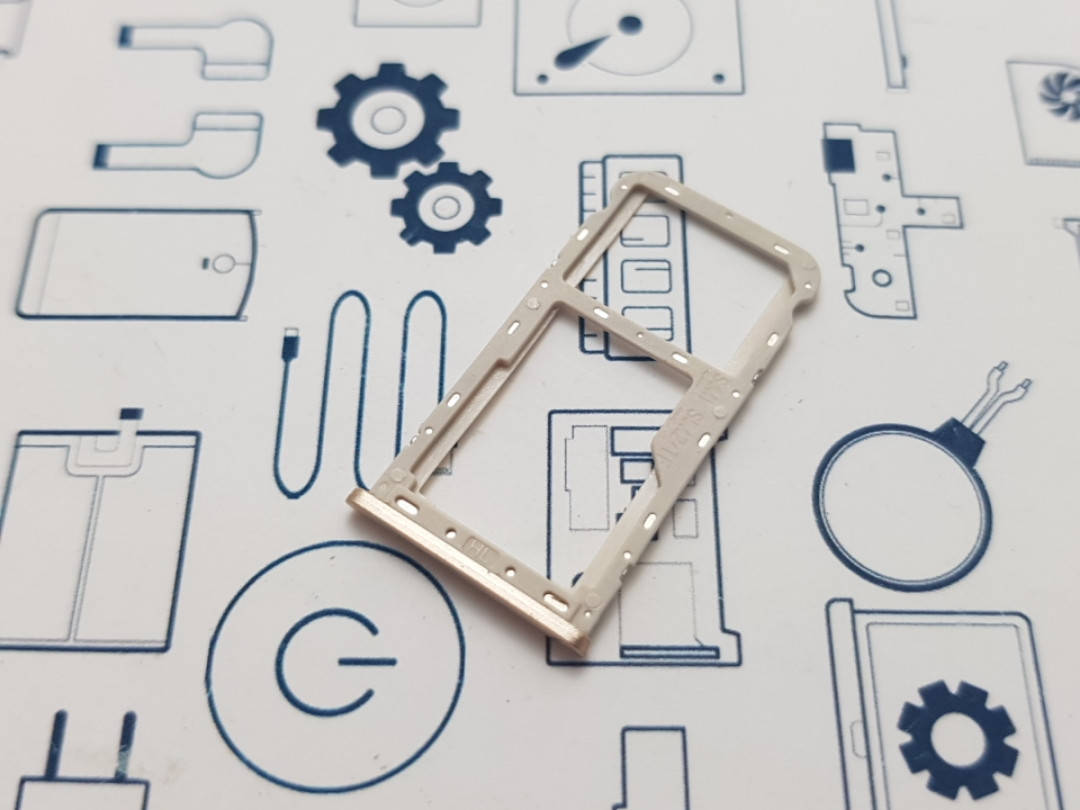 

Держатель сим карты Meizu M6T золото Сервисный оригинал с разборки