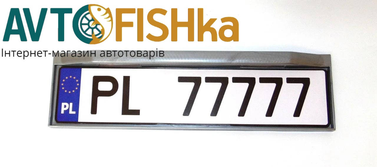 

Рамка номерного знака с подсветкой серебро LED (диодная)