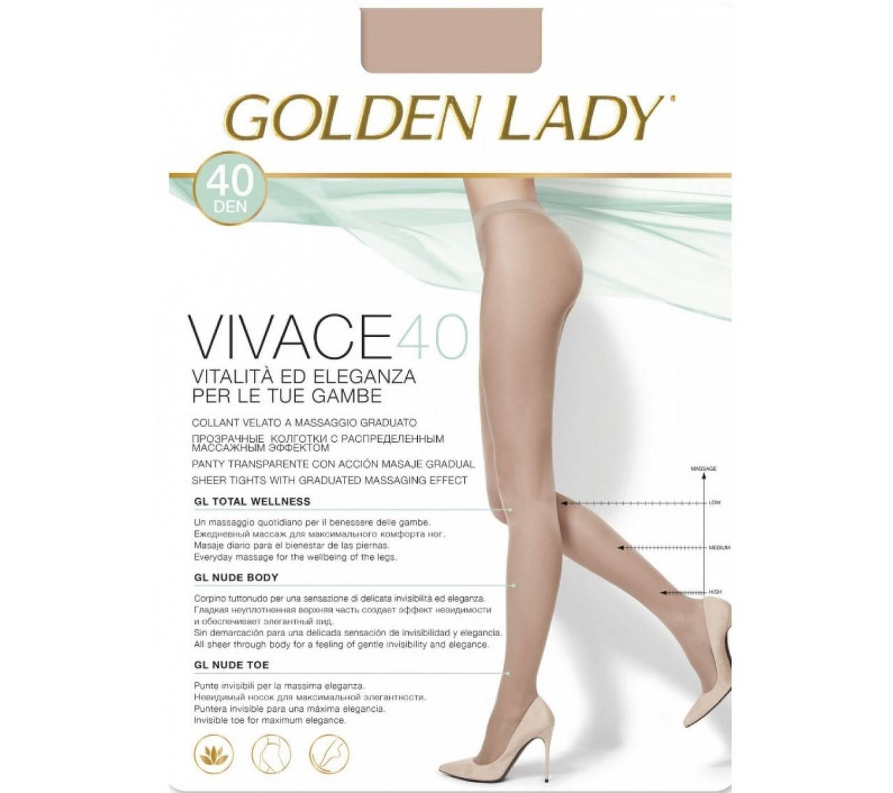 

Колготки женские GOLDEN LADY VIVACE 40 , nero