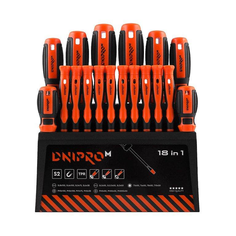 

Набор отверток с подставкой Dnipro-M S2 18 шт.