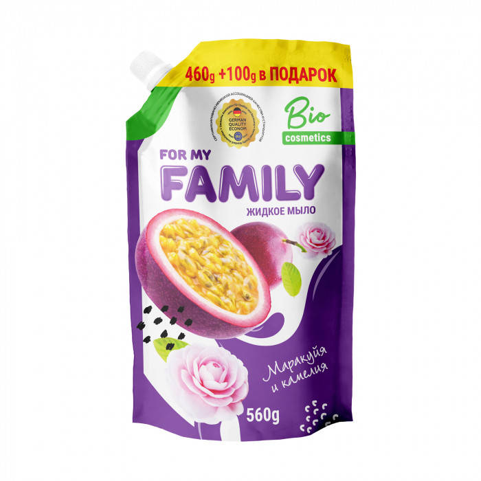 

FAMILY Рідке мило Маракуйя та камелія 560мл (Doypack) 721815