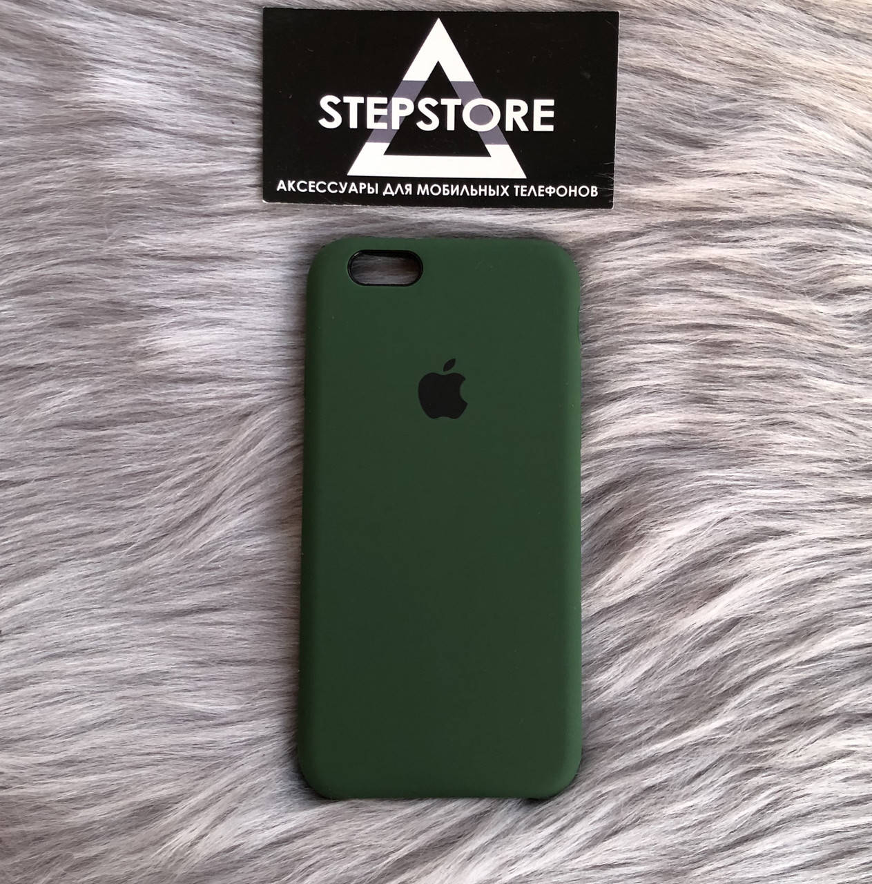 

Чехол противоударный Silicone case Iphone 6 6s с микрофиброй Dark green