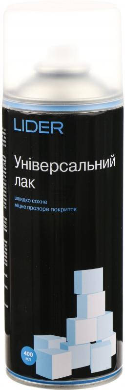 

Универсальный лак Lider 400 мл (бесцветный глянцевый)