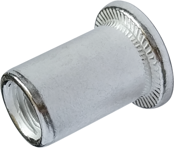 

RFal-Гайка М6/0,5-2,5 клеп Al пл. D9. Гайка клепальная открытая c плоской головкой [97M70000097M20625A]