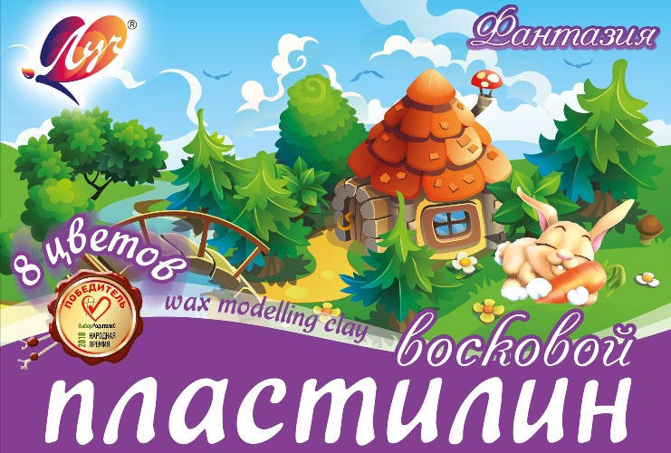 

Пластилин 8цв восковый "Фантазия" Луч