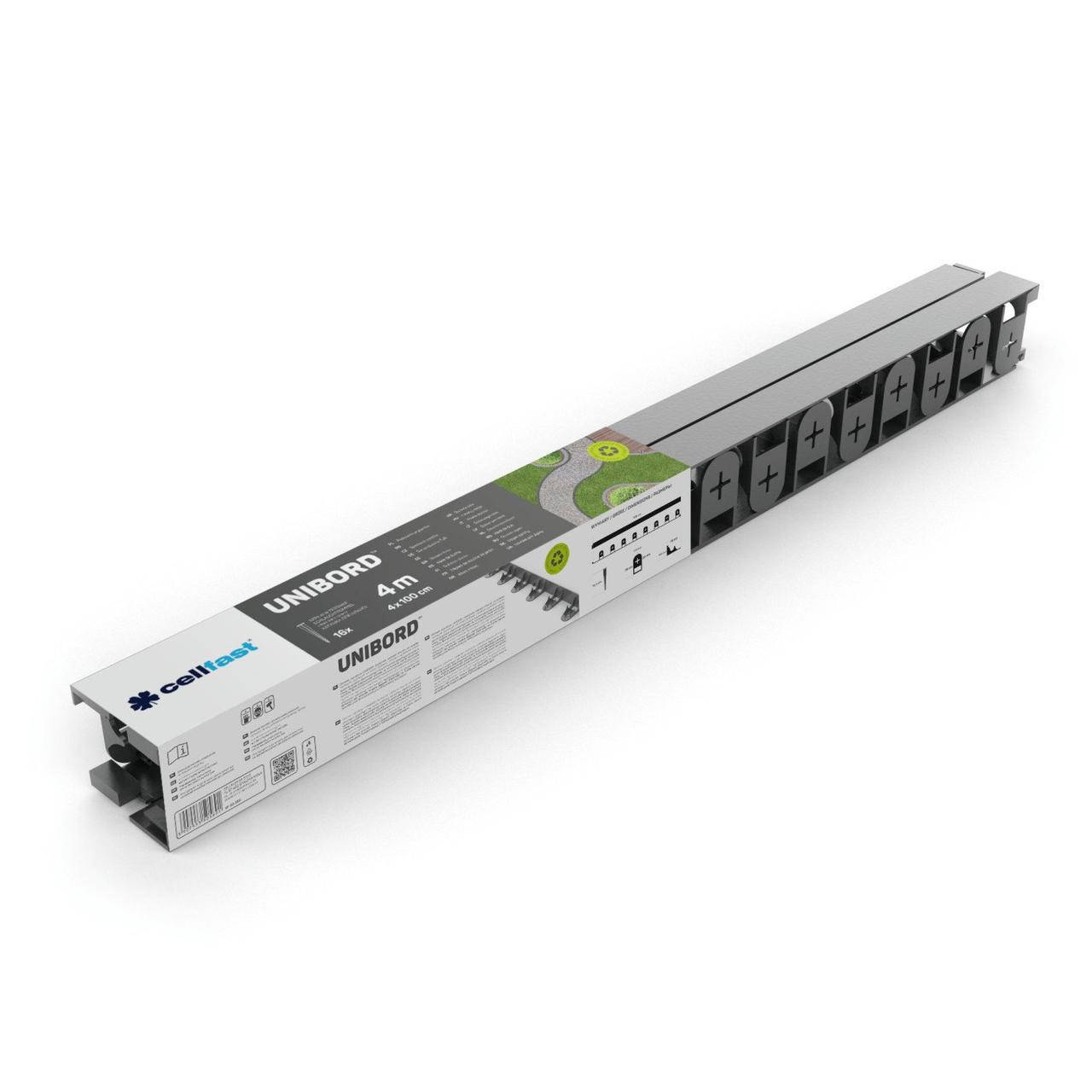 

Бордюр садовий Unibord 4 м x 4,5 см (16 кріпильних анкерів в комплекті) Cellfast