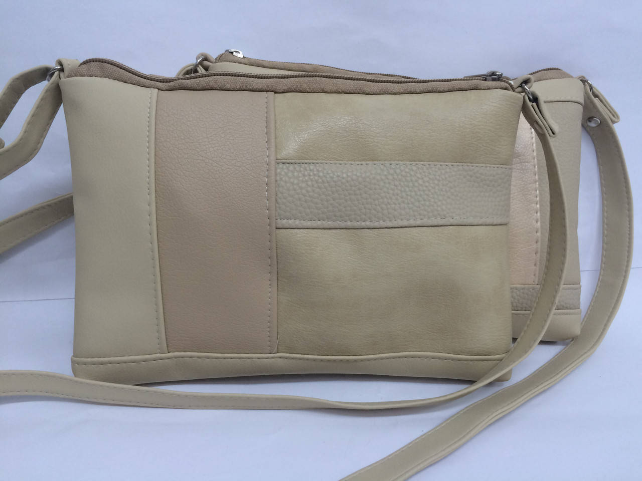 

Женские сумки - комбинированные бежевые, Бежевый