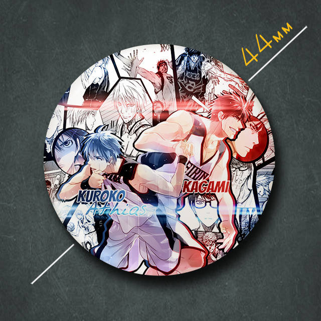 

"Тэцуя и Тайга (Баскетбол Куроко / Kuroko's basketball)" значок круглый на булавке Ø44 мм