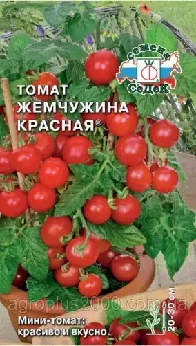 

Семена Томат детерминантный черри Жемчужина Красная 0,1 грамма Седек