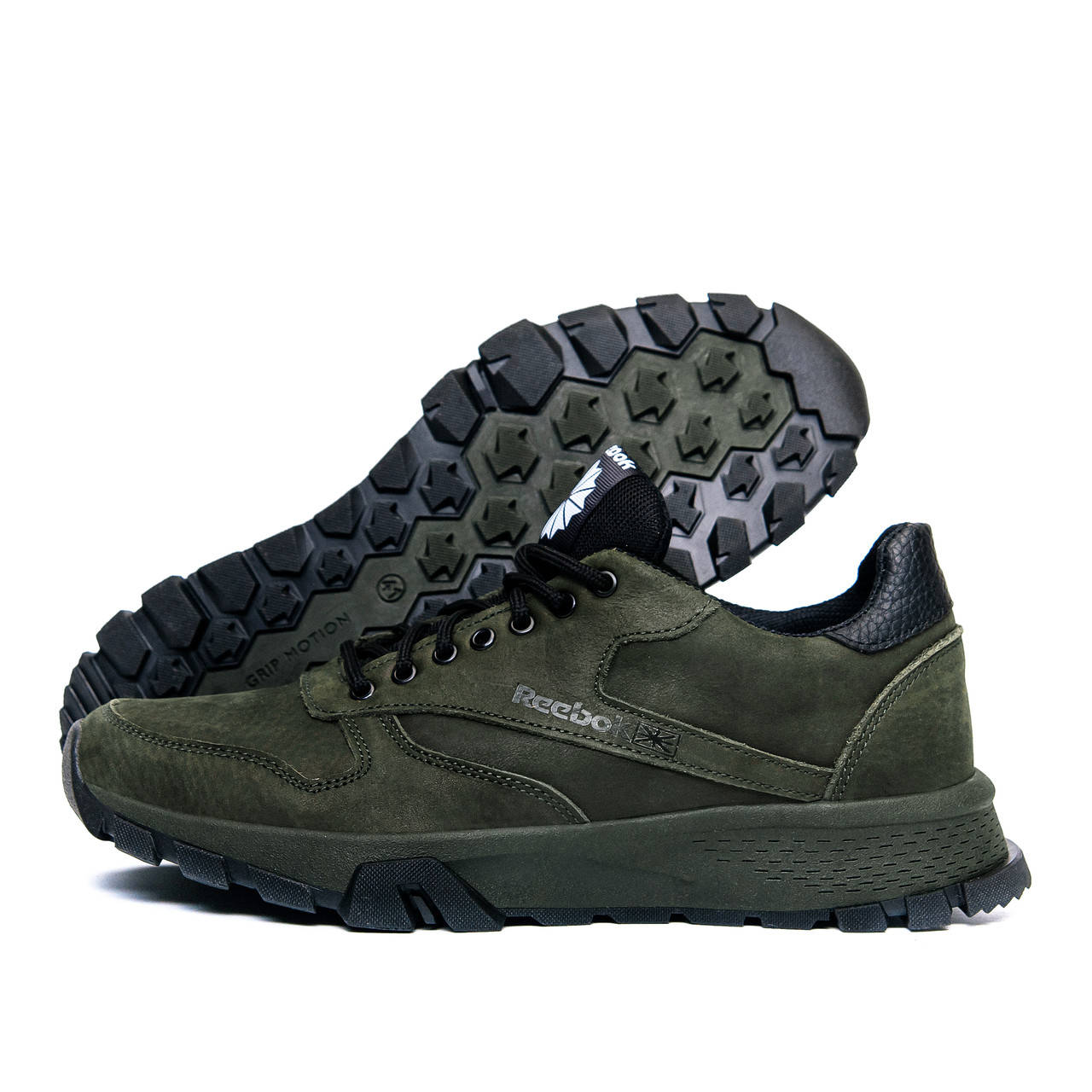 

Мужские кожаные кроссовки Reebok Green, Хаки