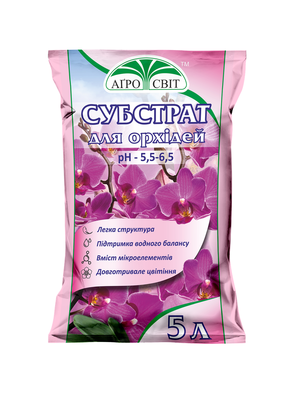 

Субстрат торфяной для орхидей: 5л