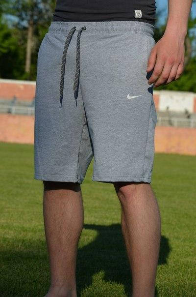 

Летние мужские спортивные шорты Найк, шорты Nike трикотажные, XL серые, Серый