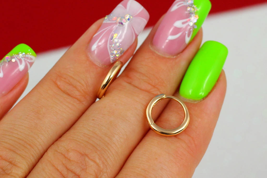 

Серьги Xuping Jewelry колечки 1 см 1 мм золотистые