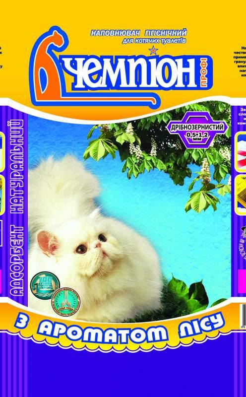 

Барс Чемпион Профи №5 - песок наполнитель мелкий (0,5 - 1,2 мм), с хвоей, 5 кг