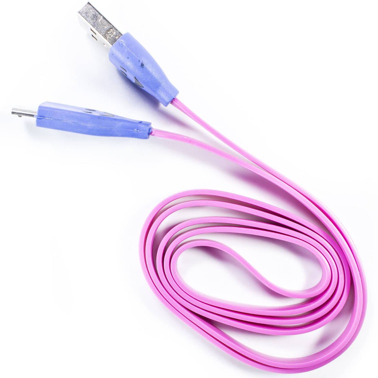 

Кабель Lesko с подсветкой microUSB/USB 1m Розовый для смартфона планшета