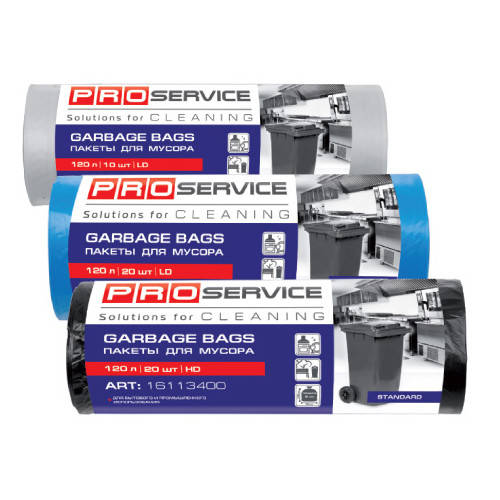 

Пакеты д / мусора 120л / 10шт. Pro