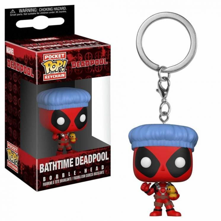 

Фигурка брелок Funko Pop Дэдпул с уточкой Marvel Bathtime Deadpool 4 см DP 21