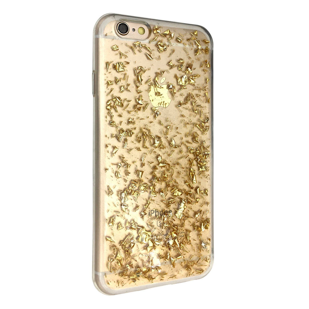 

Чехол-накладка DK Shalakur силикон для Apple iPhone 6 / 6S (gold/clear)