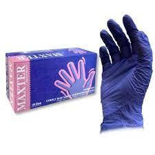 

Перчатки нитриловые MAXTER, размер  синие цена за 1 шт упаковка 100 шт, Синий