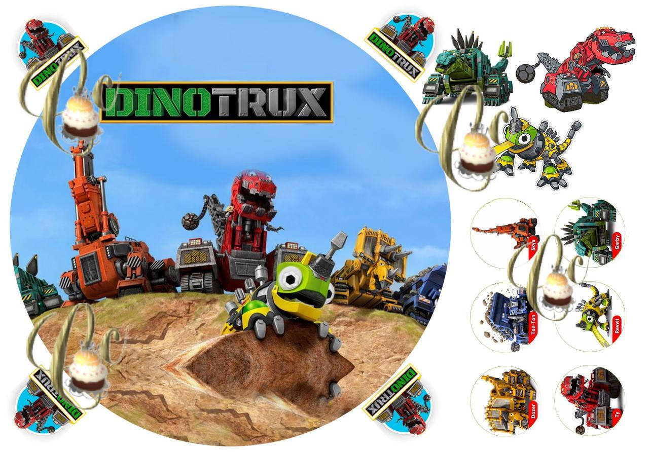 

Печать вафельной (рисовой) или сахарной картинки на торт Динотракс