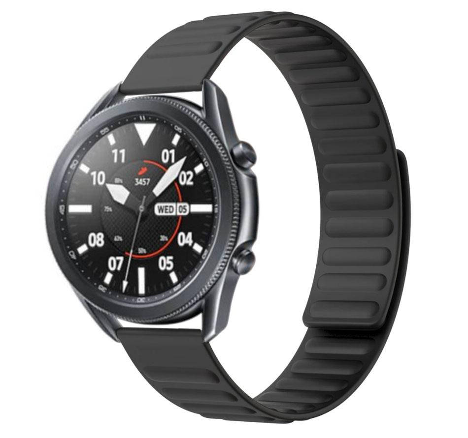 

Силиконовый магнитный ремешок Primolux Magnet для часов Samsung Galaxy Watch 3 45mm SM-R840 - Black