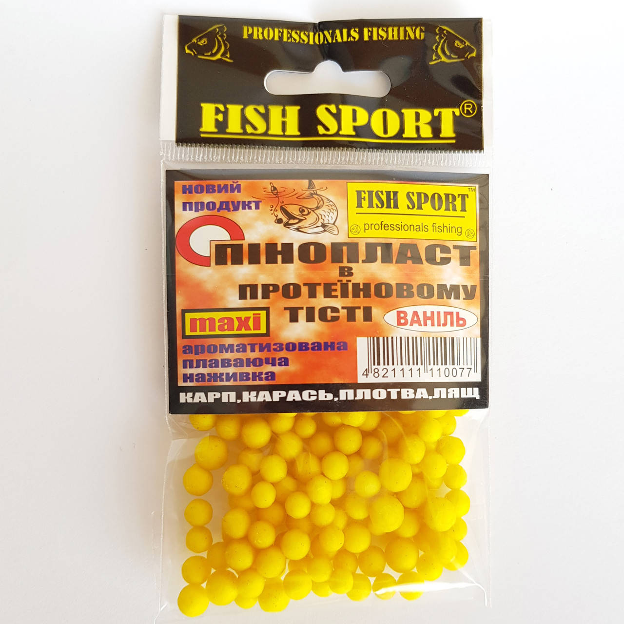 

Насадка пенопласт в протеиновом тесте Fish Sport ваниль (maxi)