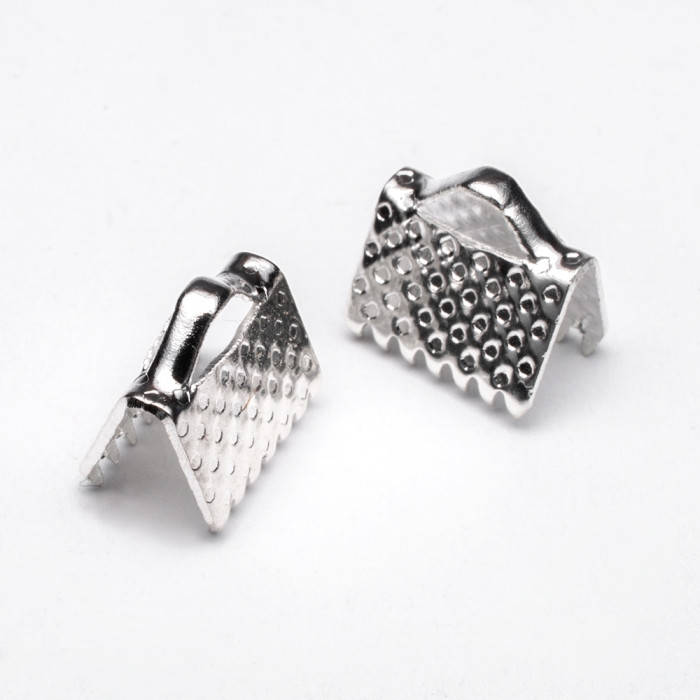 

Концевики Зажимы для Лент Monisto Железо 8х6х5мм Цвет: Серебро 20шт