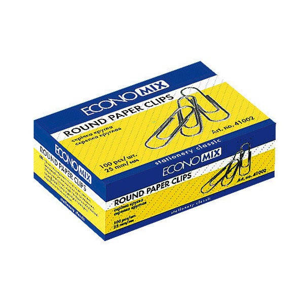 

Скрепка круглая Economix 25 мм, 100шт. E41002