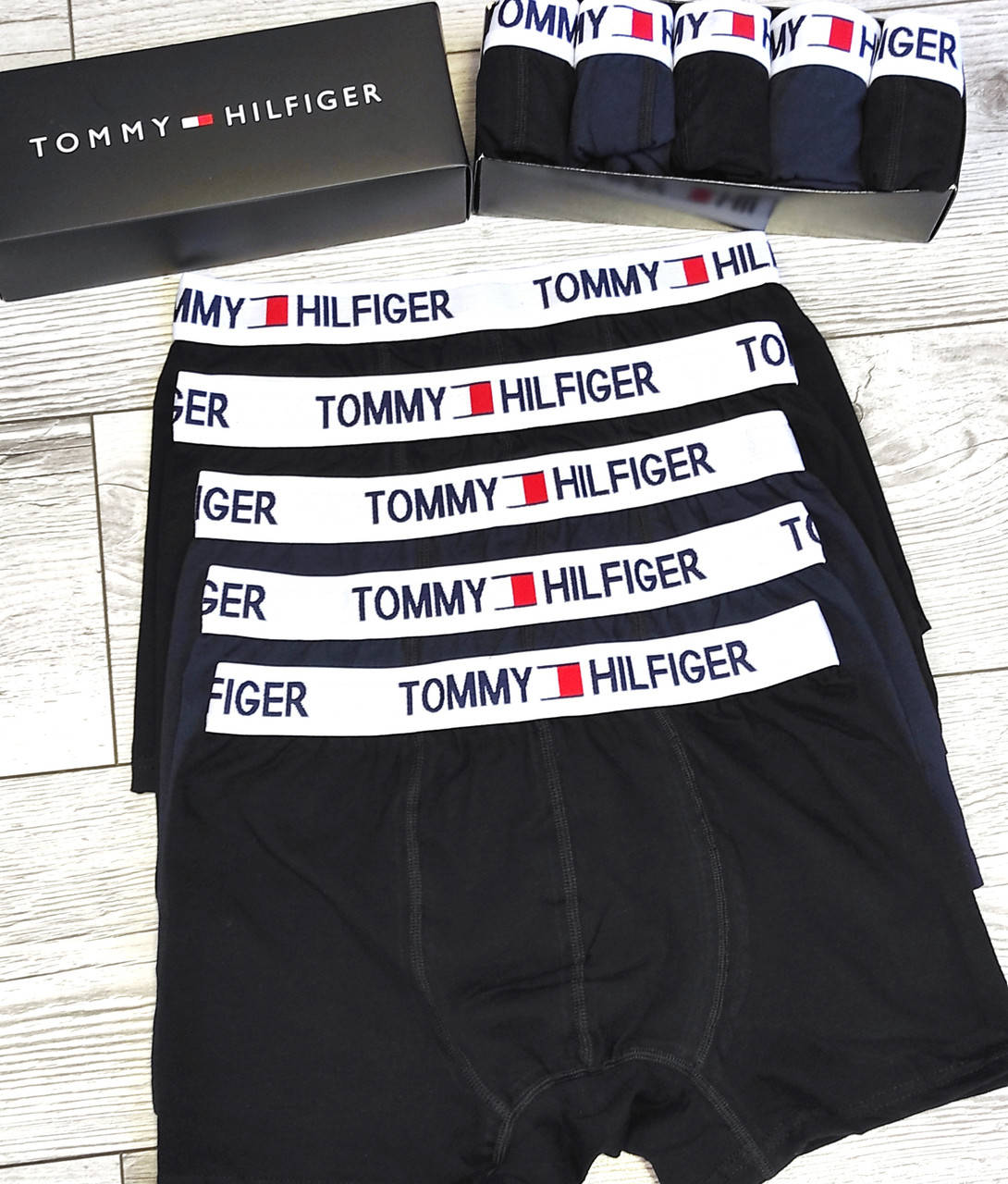 

Трусы мужские боксеры Tommy Hilfiger 5 шт / трусы мужские Боксеры трусы шорты транки томми XXL, Разные цвета