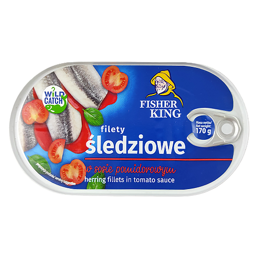 

Філе Оселедця в томатному соусі Fisher King 170g 15шт/ящ (Код : 00-00002984)
