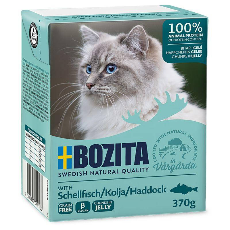 

Bozita (Бозита) корм для котов кусочки в желе с Пикшей (Треска 370г)
