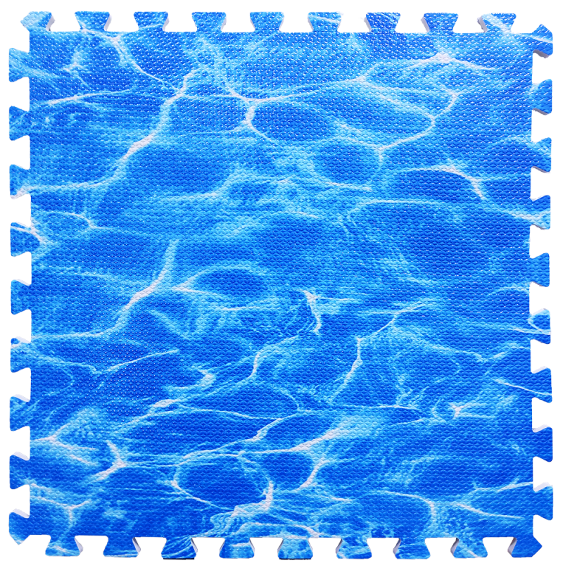 

Теплый пол-пазл, квадрат 600x600x10мм, цвет синий океан