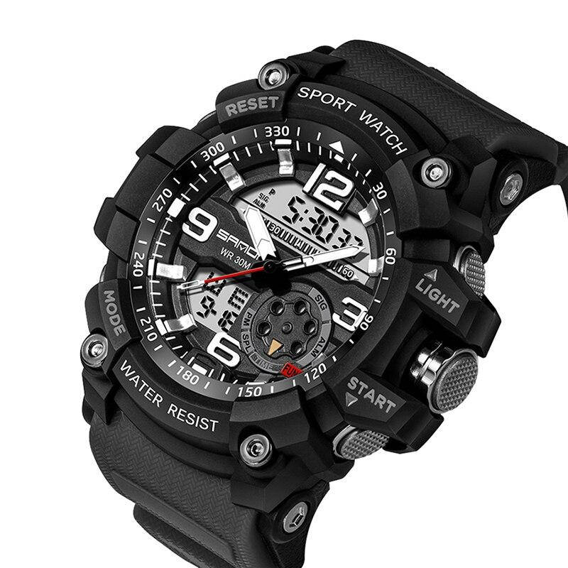 

Часы мужские противоударные водонепроницаемые Sanda 759 All Black