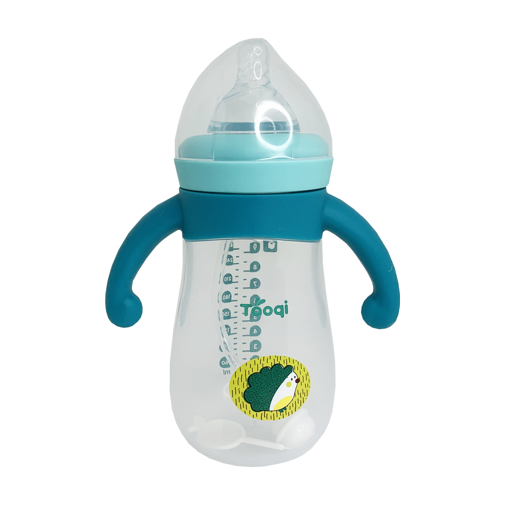 

Бутылочка "Ёжик" с силиконовыми ручками (260 мл.) (бирюза)), Фиолетовый