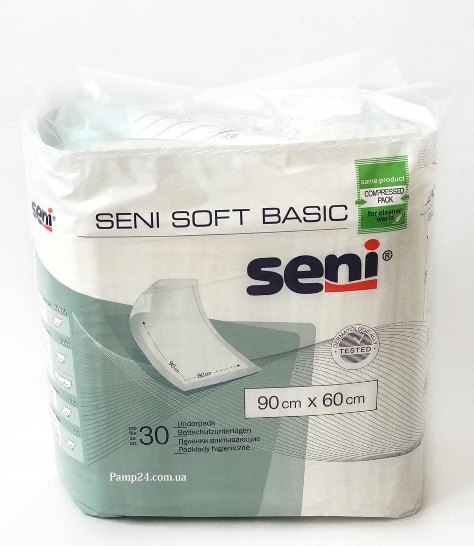 

Одноразовые пеленки Seni Soft Basic 60x90 см 30 шт