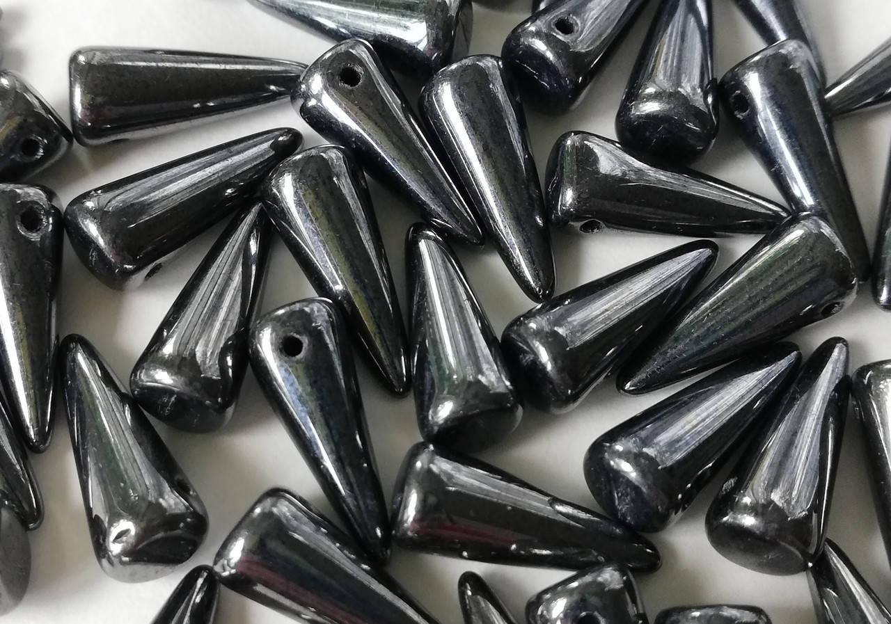 

Spike 13x5 mm Чеські скляні намистини (10 шт)