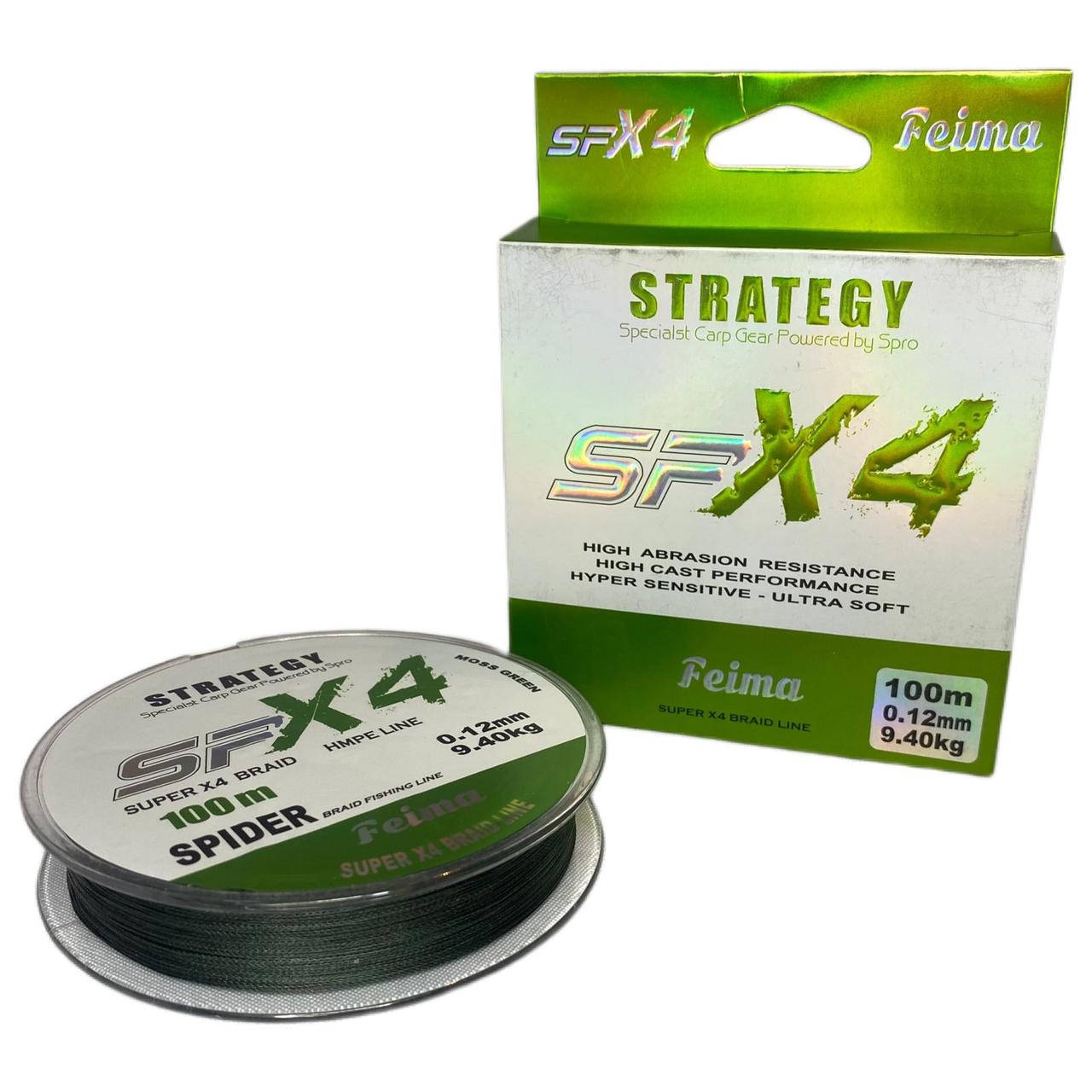 

Рыболовный шнур Feima Strategy SF X4 0.12 - 0.30 мм 100м, Темно-зеленый