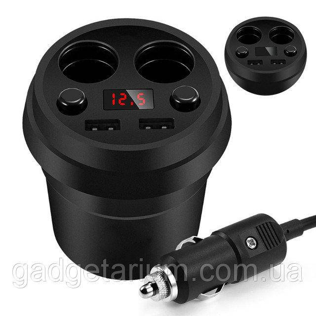 

Авто зарядное, разветвитель прикуривателя, 12/24V (на 2 выхода + USB), вольтметр