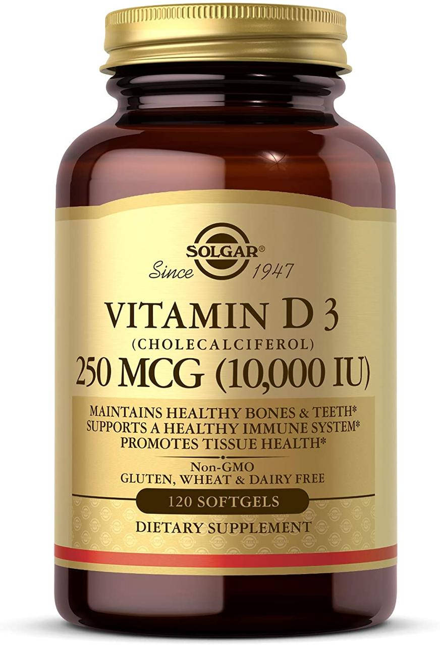 

Витамин Д3 Солгар Solgar Vitamin D3 10 000 IU 120 гелевых капсул