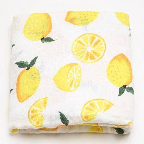 

Пеленка муслиновая KiddieWiddie Лимоны 110x120 см
