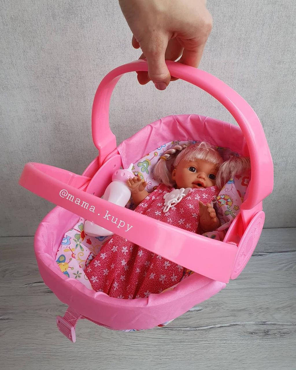 

Кукла-пупс Doll Toys LD9807A в колыбельке музыкальная с переноской