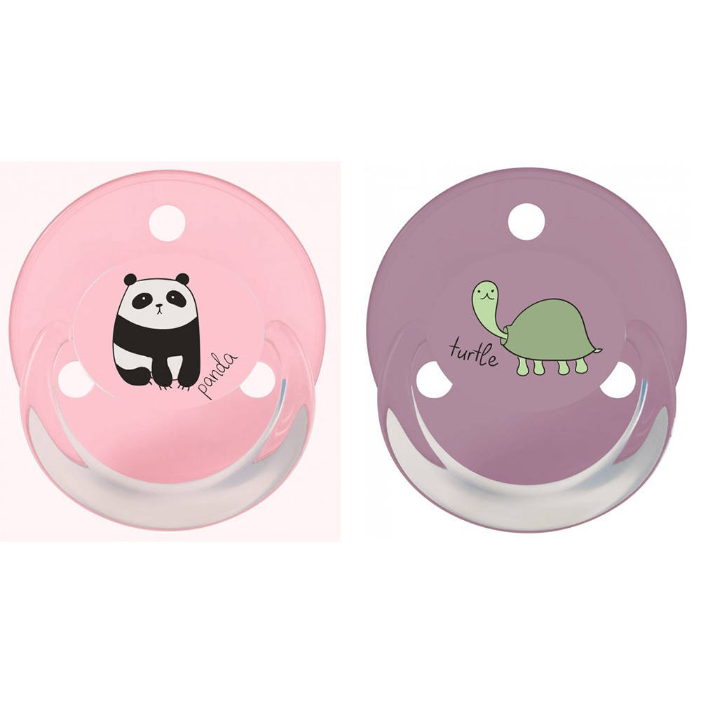 

Пустышка латексная круглая (0-24 мес) Baby-Nova Panda & Turtle 2 шт. (4001071200258)