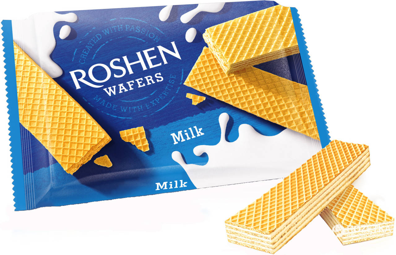 

Вафли Рошен Wafers c молочной начинкой 72 грамма