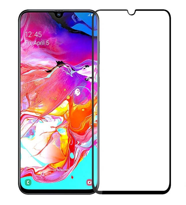 

Защитное стекло для Samsung Galaxy A70 на весь экран 5д стекло на телефон самсунг а70 черное NFD, Черный