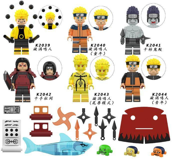 

Фигурки человечки Naruto Наруто аниме для лего lego 6 штук