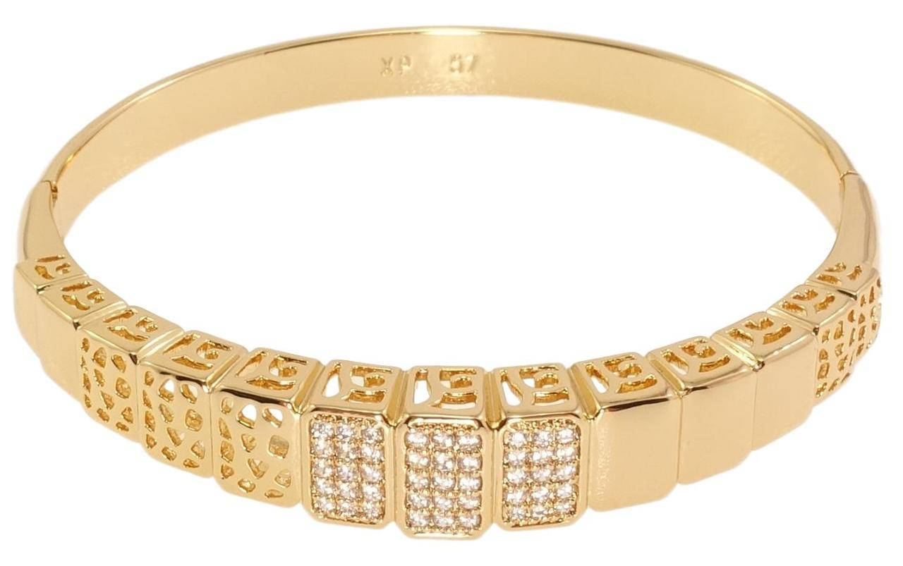 

Браслет Xuping Позолота 18K "Высокий купол с резным узором и инкрустацией цирконием" ø 6см