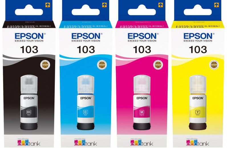 

Комплект Оригинальных чернил Epson (103) L3100/L3101/L3110/L3150 (B/C/M/Y) 4х65ml